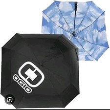 Ogio Golf Umbrella Black Exterior Blue Sky Inside