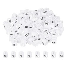 100 Pcs Clothes Hanger Markers, Number 35 Tag for Clothing Hangers, White