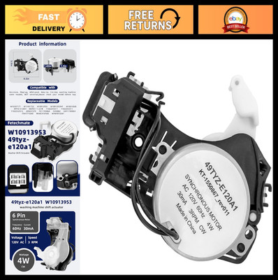Washer Shift Actuator Synchronous Motor 120V 60Hz Replacement for Major Brands