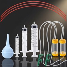 9 Pieces Puppy Feeding Tube Kit Includes 8 FR Red Rubber Kitten Feeding Tubes 10