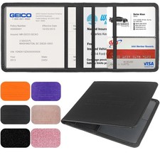 Car Registration and Insurance Holder Document Driver License Wallet