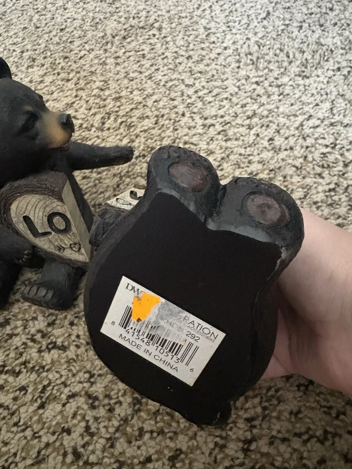 DW Love Bear Escultura Estatuilla Corazón Decoración Hogar San Valentín Foto 4 de 4