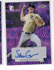 2023 Leaf Perfect Game Metal Stunner Gonzales Purple Ice Primsatic Auto 1/1