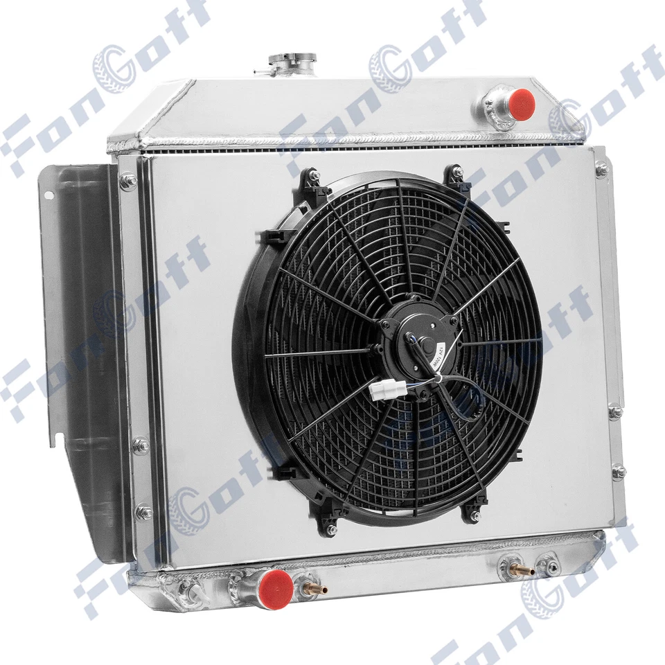 3-Row Radiator&Shroud Fan For 1979-1991 Ford E150 E250 E350 Econoline 5.0L 5.8L — 第 2/4 张图片