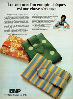 advertising 0523 1979 bank BNP opening cheque account