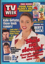Tv Week magazine 10 October 1992 incl stickers-Georgie Parker, Kylie Minogue