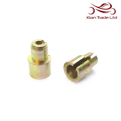 UNIVERSAL MOTORCYCLE BULLET ACCELERATOR CUT BUSH NIPPLE PAIR SPARE PARTS