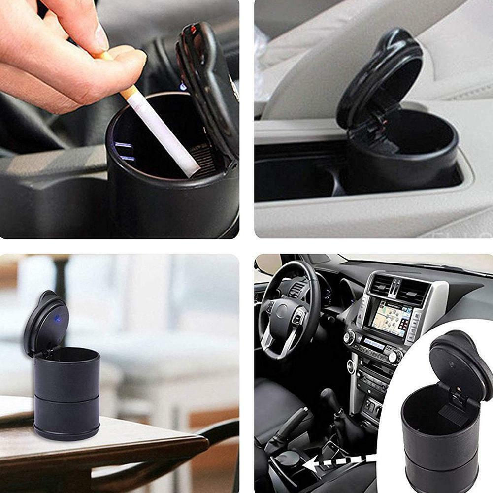 Universal Car Ashtray With LED Light - Easy Clean Ash Bin - Fits Most Cars 1997-2016 7 thumbnail image