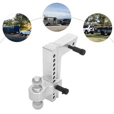 Adjustable Trailer Hitch 2 Ball Heads 26500lbs Tractive Force 2.5in Receiver