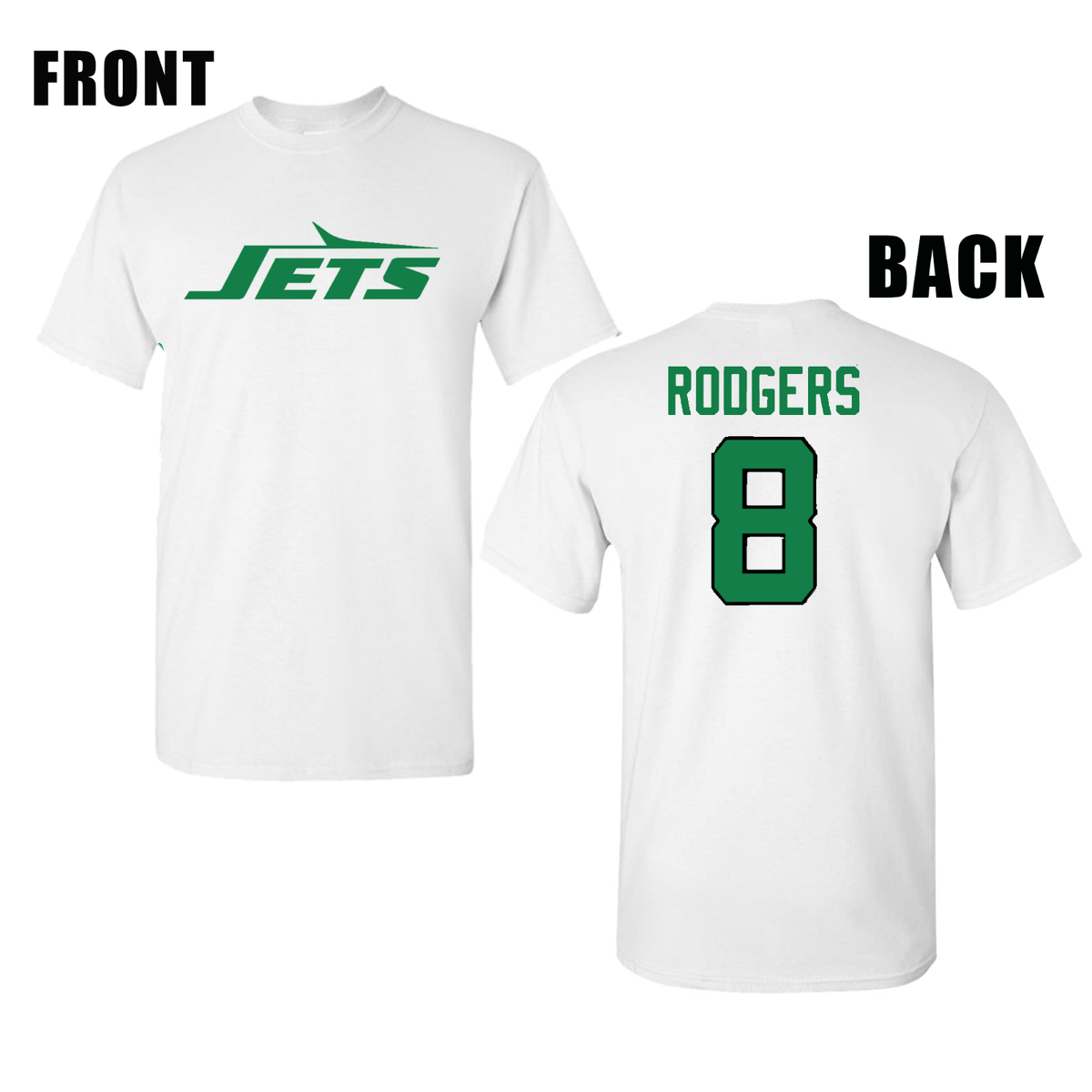 New York Jets Aaron Rodgers Number 8 Shirt | eBay