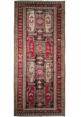 4x10' Red Pink Semi-Antique Perssiaan Hammadan Rug 73926