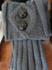 NEW Knitted Boot Cuffs Two Button Tortoise Multiple Colors Available Choose 1