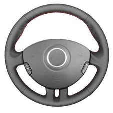 Genuine Leather Hand-Stitched Steering Wheel Cover For Renault Clio 3 2005-13 RS