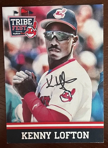 KENNY LOFTON SIGNED Autograph Cleveland Indians TribeFest 5x7 Postcard