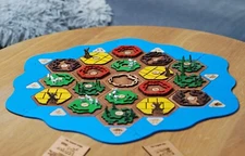 Premium 3D Wooden Game Board for Settlers