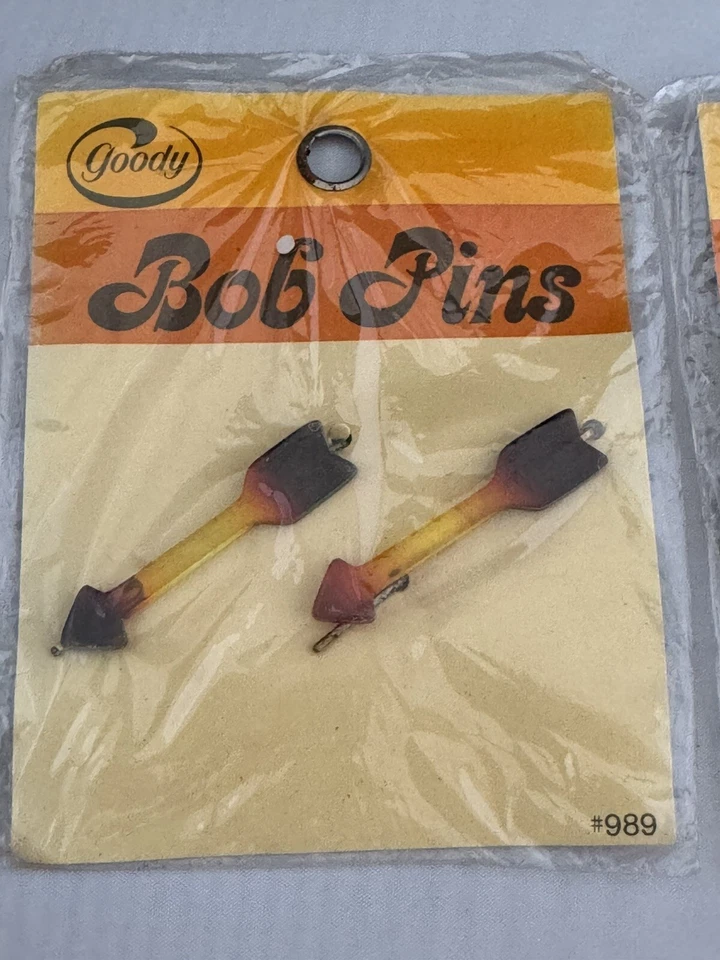 3 Pck’s VTG  Goody Bob Pins Pack Of 2 #989 Hair Accessories New 1975 Bobby USA - Image 3 of 4