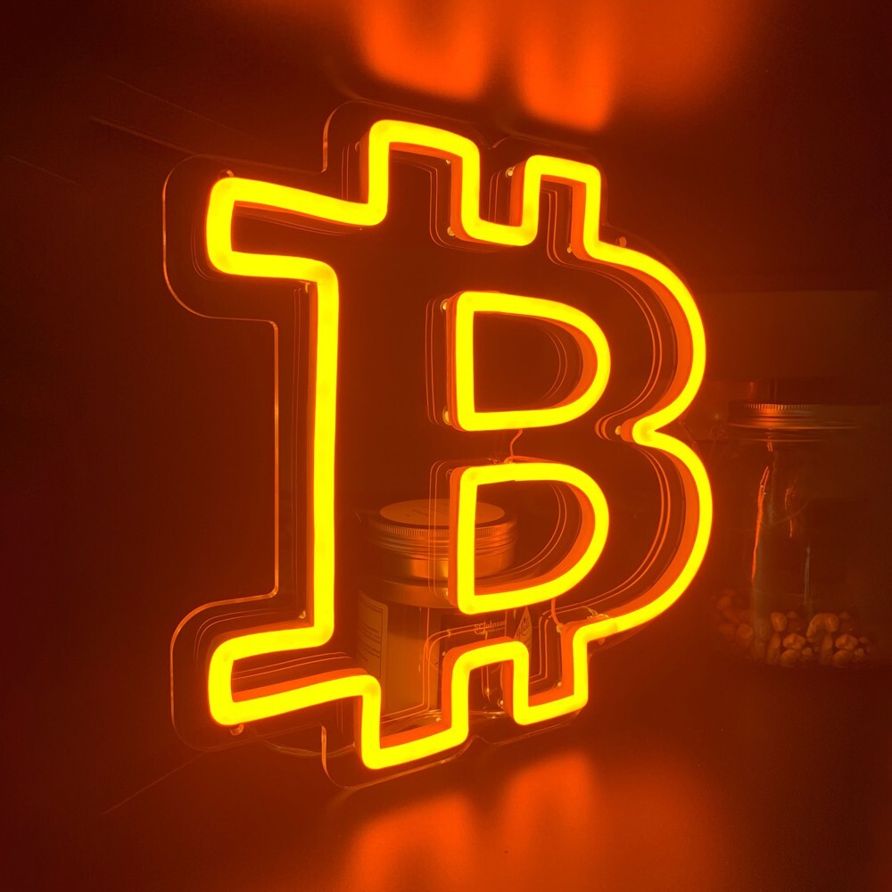 Bitcoin Logo Neon Sign | Cryptocurrency Neon Sign | Bitcoin Wall Decor |  eBay UK