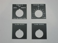CUSTOM ENGRAVED PUSHBUTTON NAMEPLATE allen bradley s&s automation direct 22mm