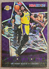 2020-21 NBA Hoops Lights Camera Action Purple Explosion #20 Anthony Davis Lakers