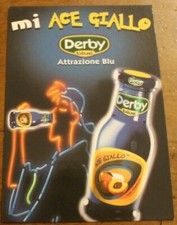 2883 CARTOLINA PUBBLICITARIA DERBY BLUE ACE GIALLO