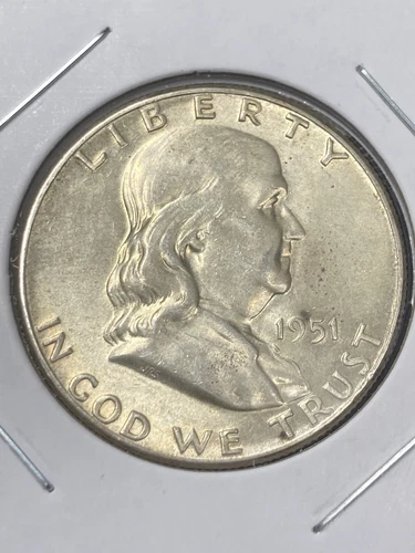 1951 P Franklin Half Dollar - Unc - As Shown! (#0574)