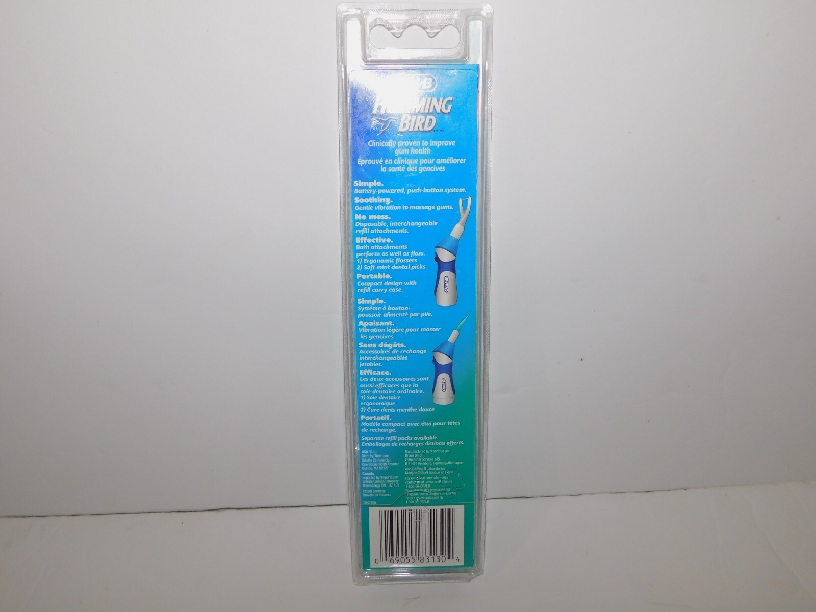 OralB Hummingbird Power Flosser Kit w 3 Flossers 5 Picks Sealed New