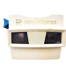 Vintage GAF View Master Viewer Red  White With Blue Handle No Reels Damaged