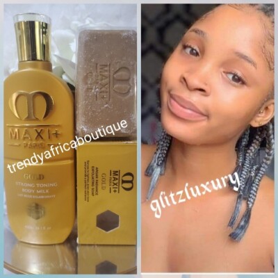 Maxi Paris GOLD Toning Body Lotion 400ml &  Soap 200g. 