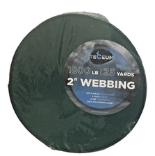 2 Inch MilSpec Military Webbing 1800 Lb rating GREEN 25 yrd