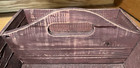 1950's Farmhouse Antique Primitive Wood Divided Cutlery Tray/Caddy Tote Dark Red — photo 6