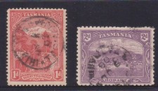 (F284-10) 1899 vTAS 1d & 2d pictorial stamps (J)