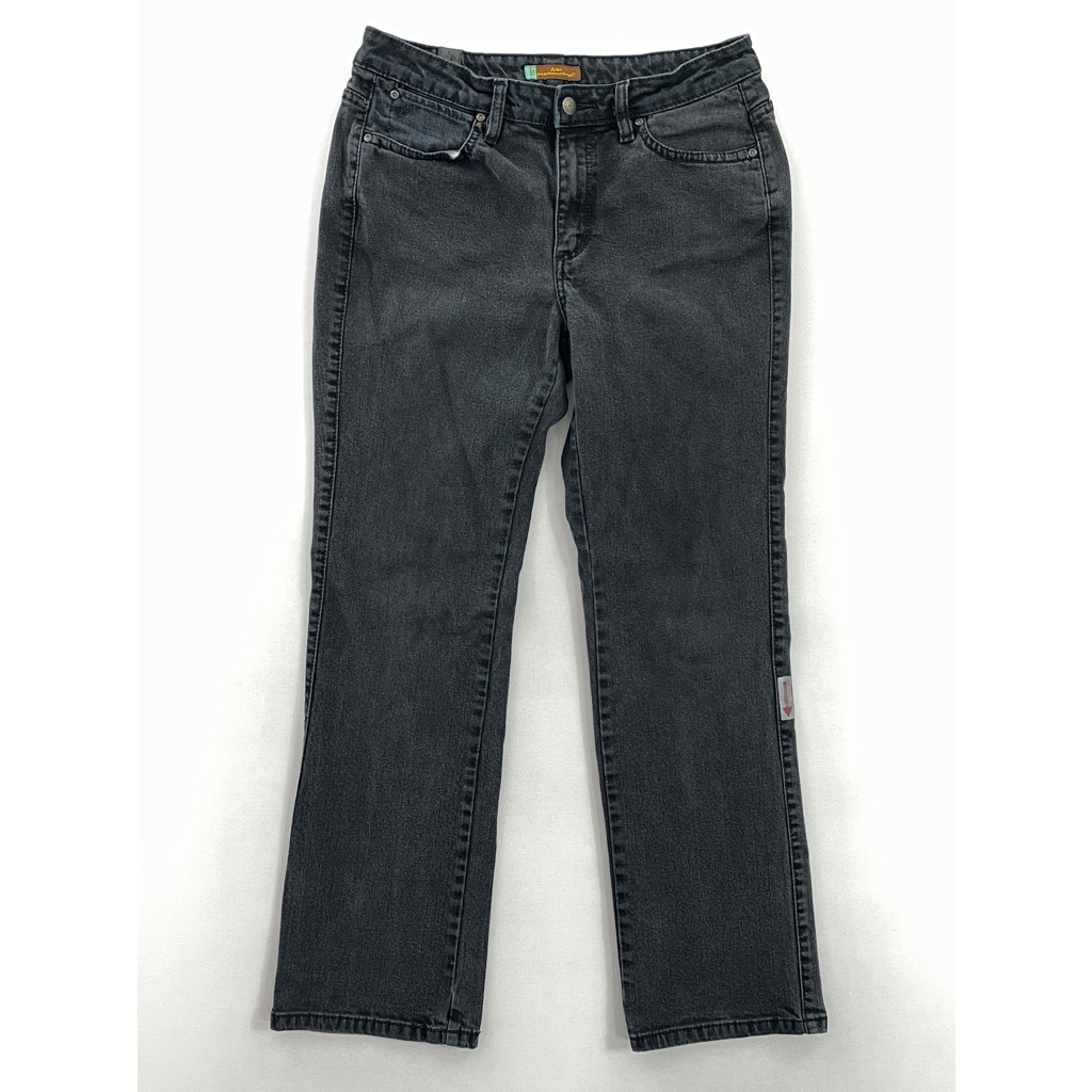 Wrangler Womens Aura Boot Cut Jeans Black Stretch Mid Rise Denim