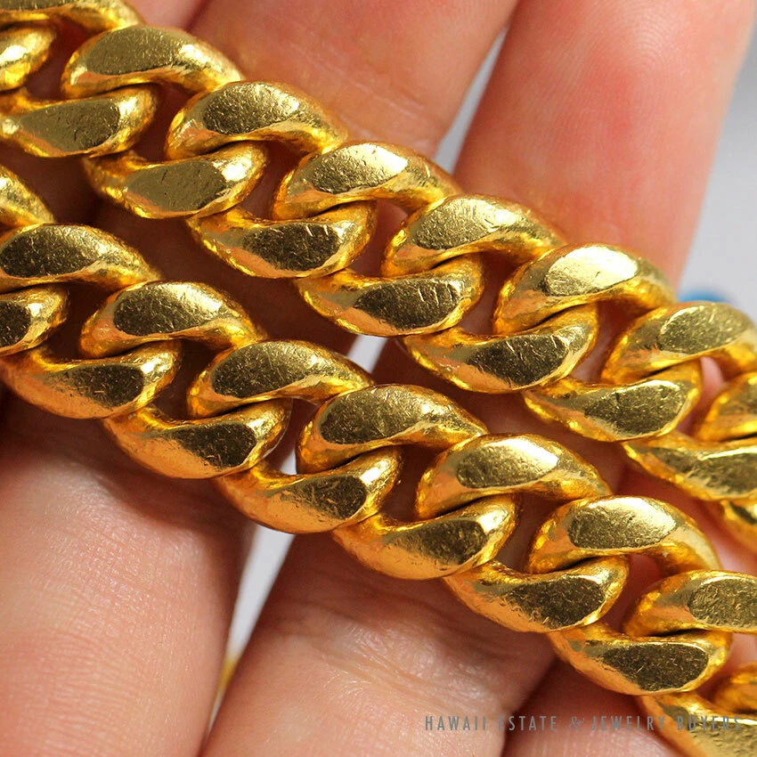 24 karat gold cuban link outlet