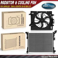 Radiator & Cooling Fan Assembly Kit for Chrysler	Town & Country 08-16 Ram C/V