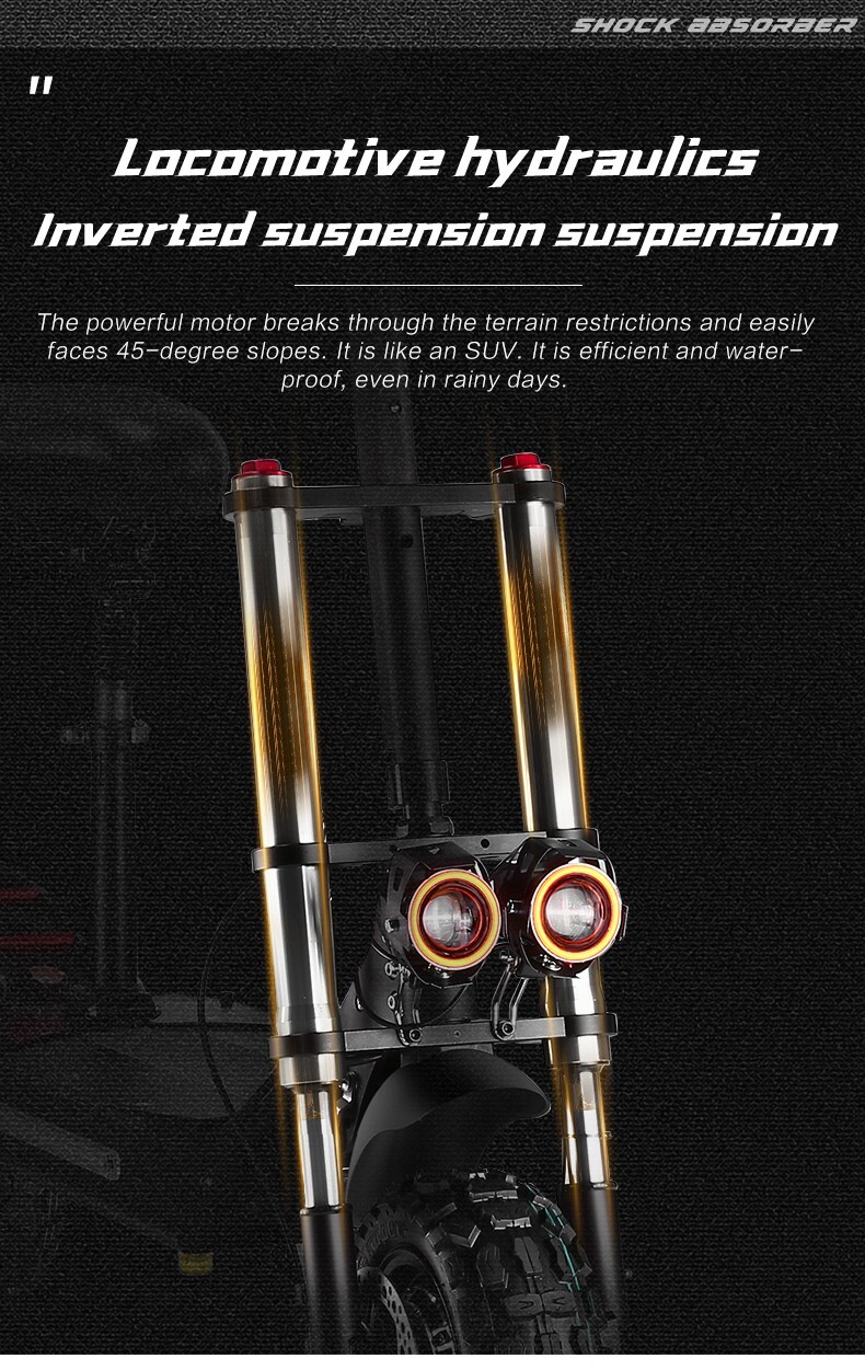 BOYUEDA S3-11 Electric Scooter 6000W 60V38Ah Adults E-Scooter 85KM/H Off-Road US