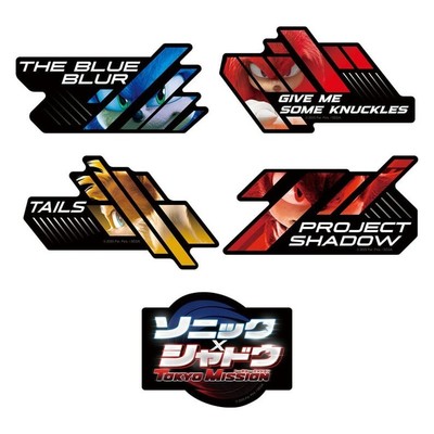 Sonic X Shadow TOKYO MISSION Movie Limited Metallic Sticker Set JAPAN TOHO