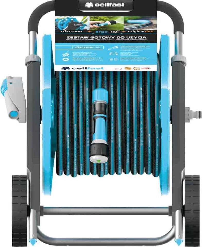 Schlauchwagen Gartenschlauch Schlauchtrommel Schlauchaufroller Anschlusssatz - Bild 3 von 4