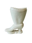 Fenton Glass Boot Shoe Heel Slipper figurine Boyds Westmoreland vtg Milk White