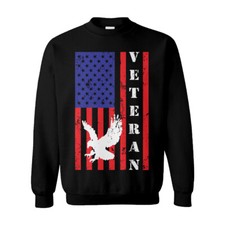 USA Veteran American Flag - Military Eagle 4th Of July Unisex Sweatshirt