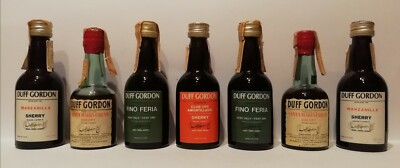 7x Miniaturflaschen Schnaps Likör - Set Z057 DUFF GORDON SHERRY - minibottles  