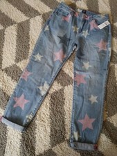 Gap Denim - NEW Kids Girls Star Print, Girlfriend, Cotton Mid Rise, SZ 14