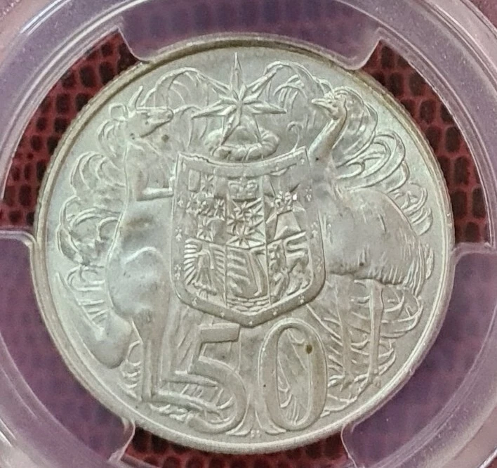1966 AUSTRALIA Fifty Cents 50c PCGS MS62 UNC【KM#Pn29】 - Image 4 of 4