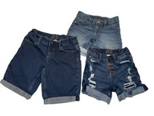 Justice Girls Lot Of 3 All Size 10 Shorts Bermuda 1 Is Slim Jean Denim