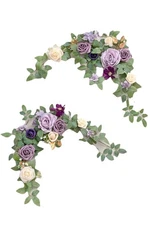 Ling's moment 6Pack 1.8ft Artificial Flowers Garland Lilac Lantern Flower Arch