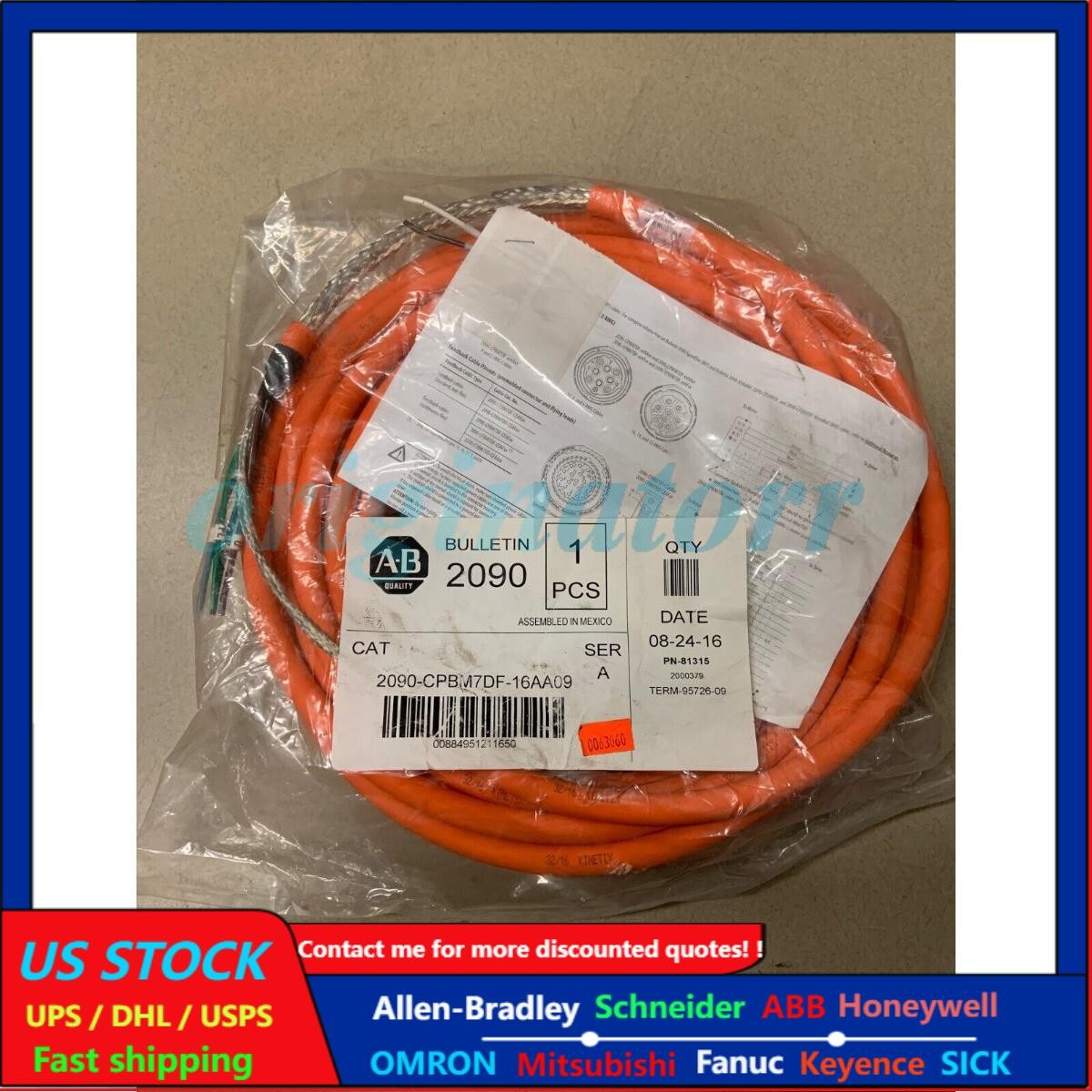 2090-CPBM7DF-16AA09 Motor Power/Brake Cable Brand New Allen Bradley US Free Tax
