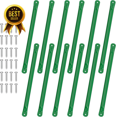 21'' Monkey Bars Kit 12Pcs Metal Playground Ladder Rungs Outdoor Swing Set Green