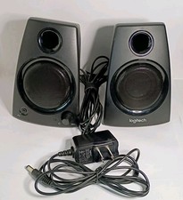 Logitech Z130 2.0 Stereo Computer Speakers Wired AUX w/ Power Adapter