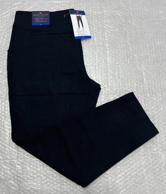 Modern Ambition Ladies' Pleated Ponte Pants Size L, Black. New