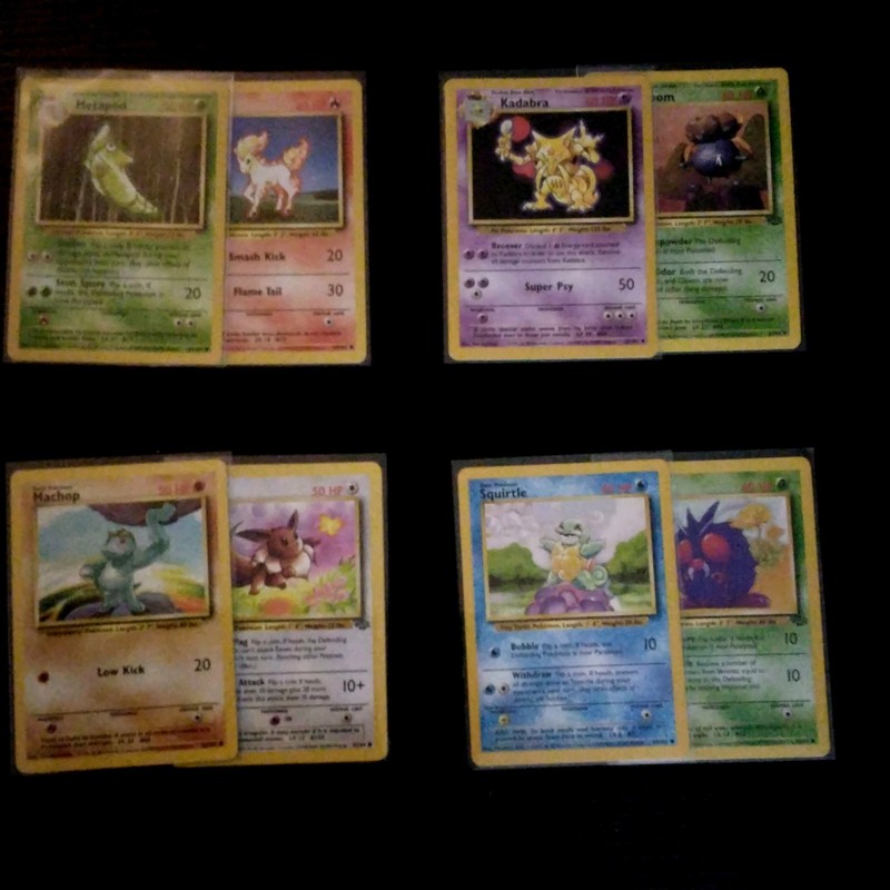 Pokémon TCG Base Set Unlimited 8-Card Lot English Metapod Ponyta Squirtle