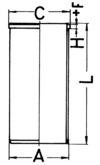 KOLBENSCHMIDT 89909110 Cylinder Liner for ALEXANDER DENNIS,DENNIS,PLAXTON,VOLVO